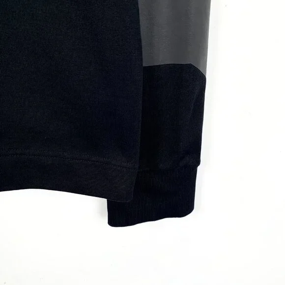 CM0084 Burberry Black Letter Print Cotton Round Neck Long Sleeve Sweatshirt XS